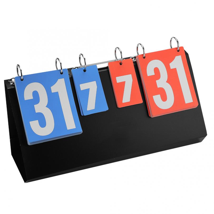 Draagbaar 4-- cijferig sportscorebord voor tafeltennis, basketbal, badminton, voetbal, volleybal en scoreborden