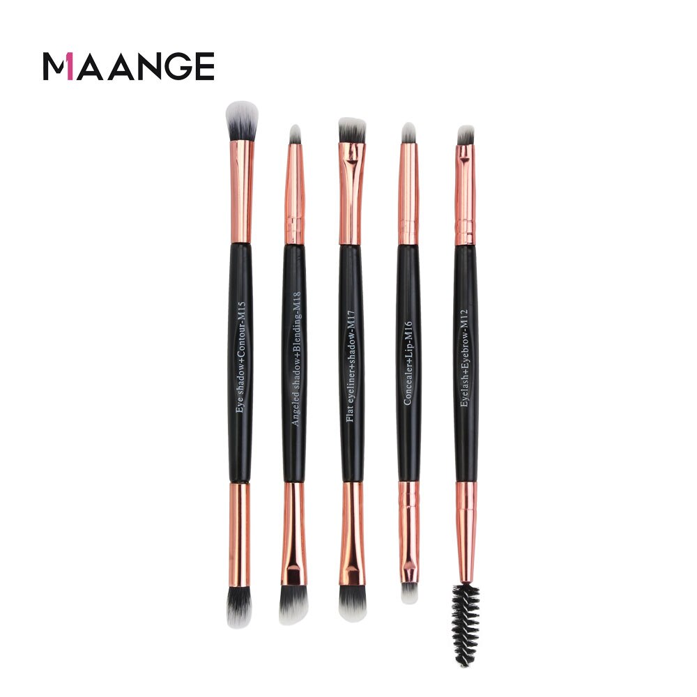 Maange 3/5/6/12 stuks oogmake-up kwast oogschaduw concealer blending wenkbrauw lip make-up kwast waaierkwast beautytool: 5 stuks borstels