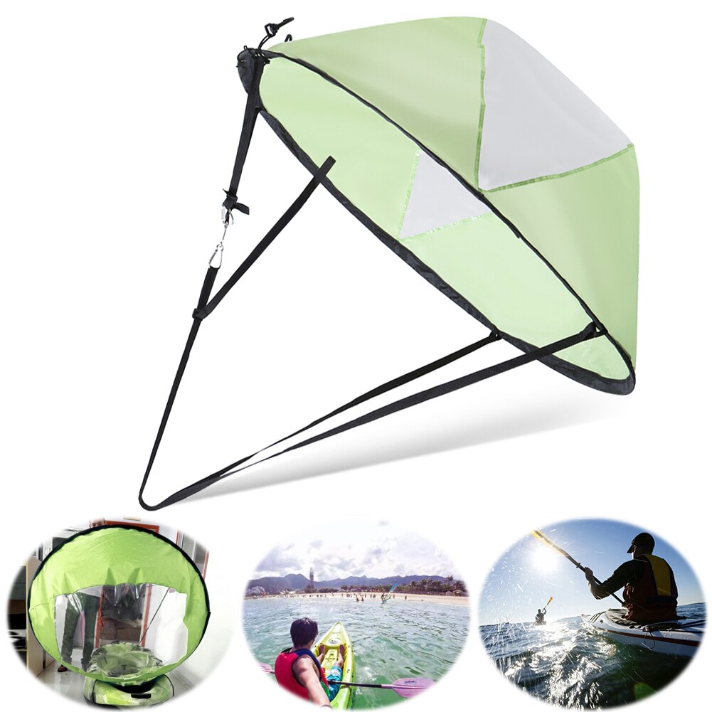 Vela de viento plegable para Kayak, accesorio transparente para barco, remo, ventana,