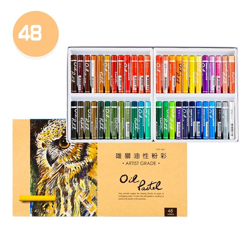 painting oily crayon 36/48/60 color set graffiti soft crayon paint pen artist school stationery art supplies: 48-color oily pastel