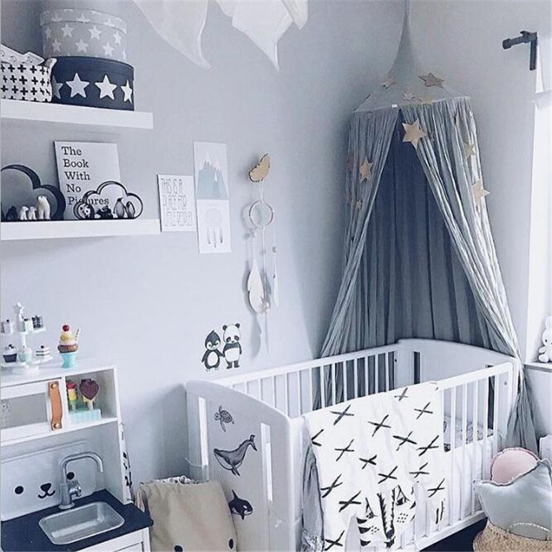 Thuis Hung Dome Klamboe Voor Bed Katoenen Beddengoed Dome Bed Canopy Voor Kid Kinderen Baby Lezen Spelen Room Decor