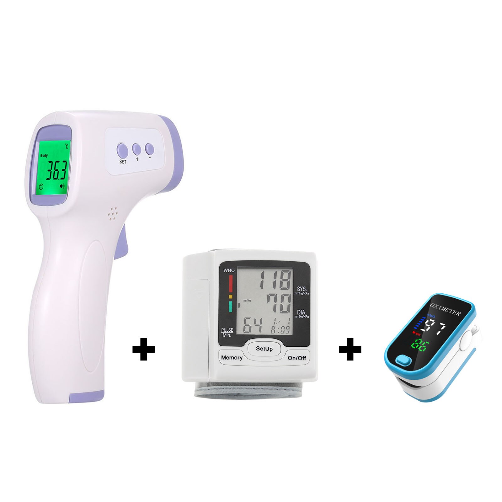 Blood Oxygen Tonometer Blood Pressure Monitor pulse oximeter finger Digital Oximeters Oxygen Saturation Monitor Meter Oximetro: Type 3