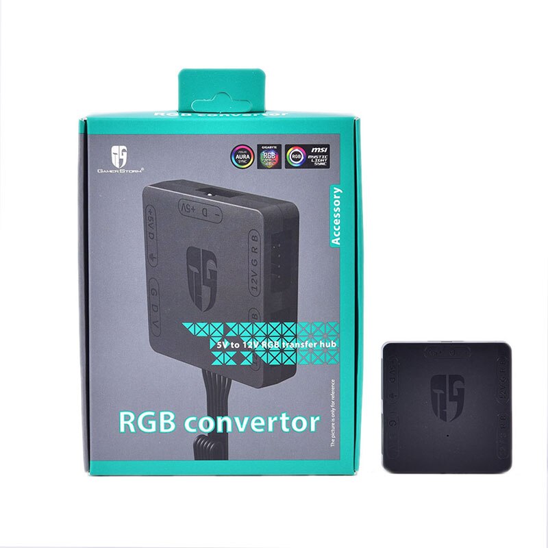 Deepcool Rgb Converter 5V Tot 12V Rgb Transfer Hub Sata Interface Magneet Installatie Voor Rgb 3PIN M/B Asus Gigabyte