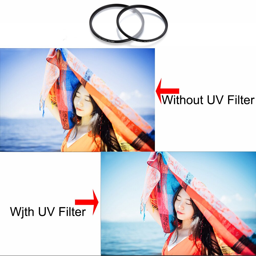 Camera UV Round Filter DSLR Clear Lens 49MM 52MM 55MM 58MM 62MM 67MM 72MM 77MM Camera Accessories