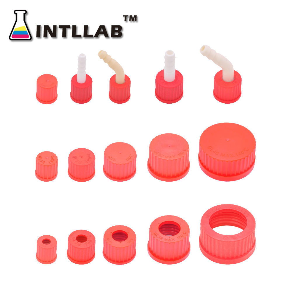 INTLLAB GL Screw Cap GL14/GL16/GL18/GL25/GL32/GL45 with Internal Molded Seal Rings. Laboratory