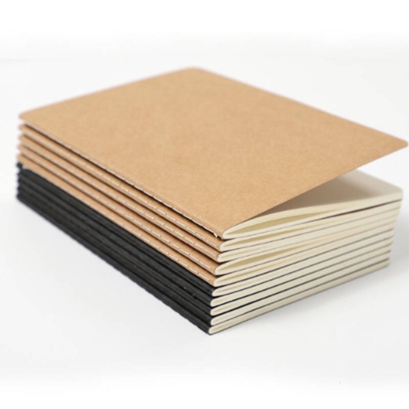 A5 kraft paper black cardboard line Book blank book 32K graffiti Book hand drawn Notepad Notebook