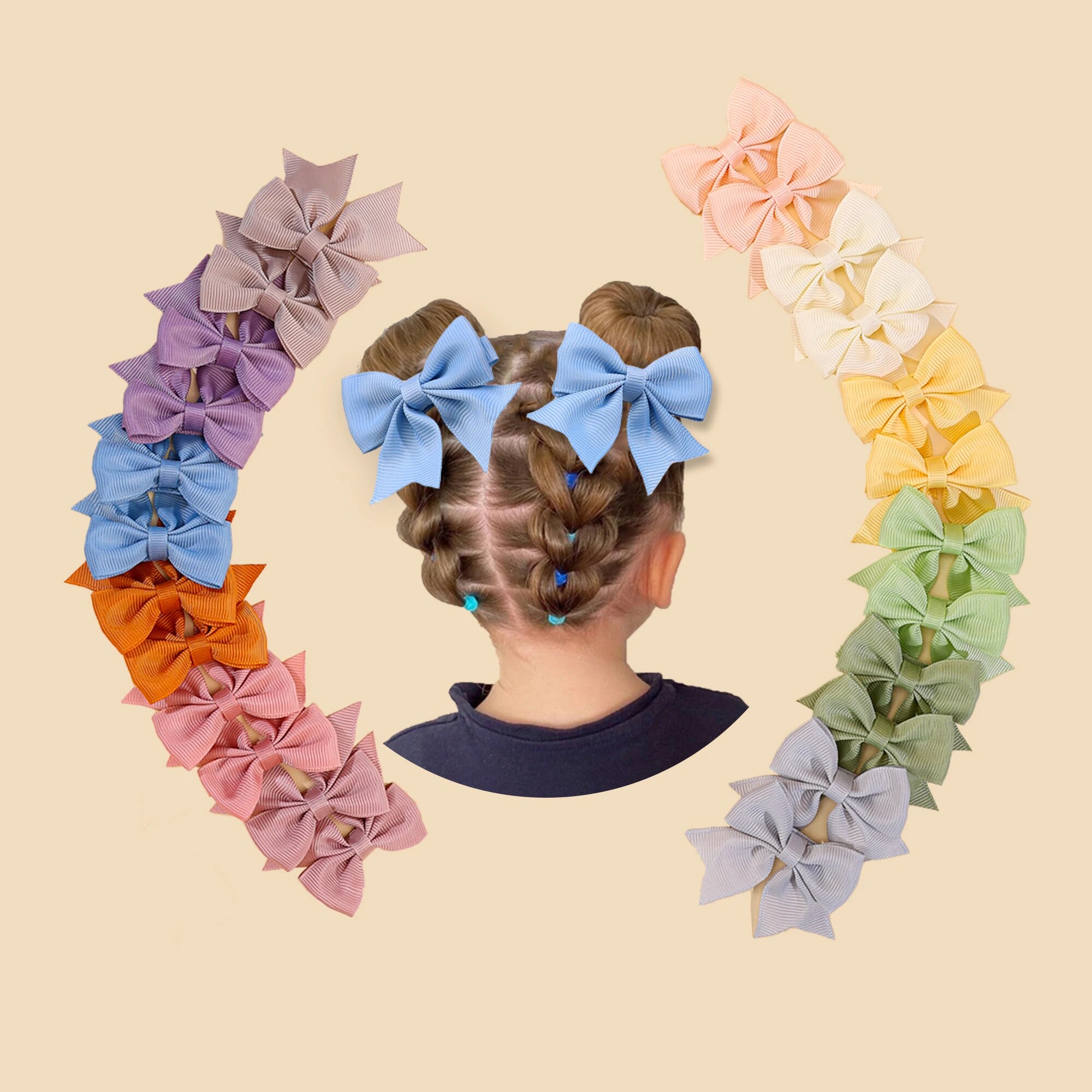 24 stuks strikstaart all-inclusive haarclips schattige modieuze haarclips hoofddeksels haaraccessoires haarclips voor meisjes