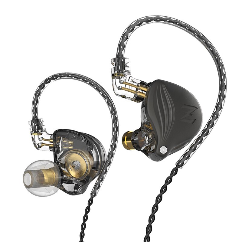 QZK ZAX2-auriculares intrauditivos de metal, cascos de música de graves pesados con micrófono, bobina móvil de alta fidelidad, controlado por cable, originales, nuevos