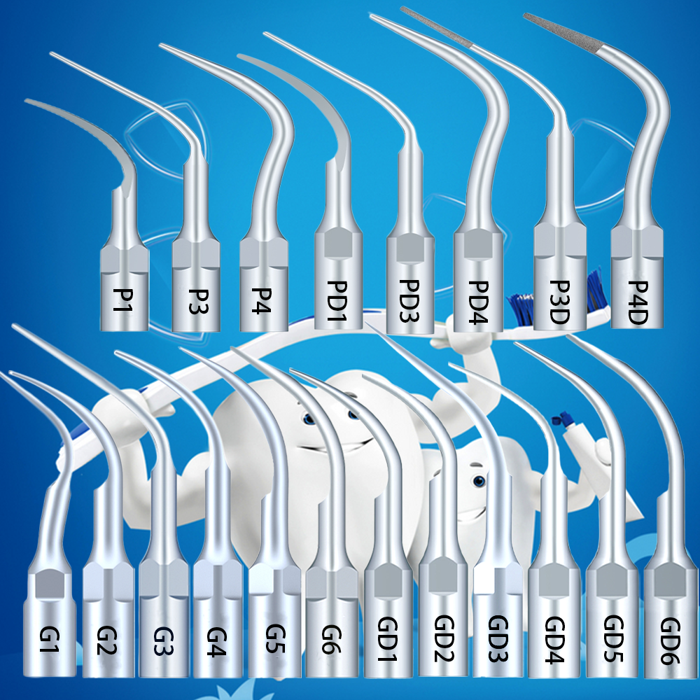 5Pcs G1,G2,G3,G4,P1, p3 P4 GD1 GD2 GD3 PD1 PD3 Dental Scaler Tips Fit Ems Specht Dte Satelec Nsk Ultrasone Scaling Tip