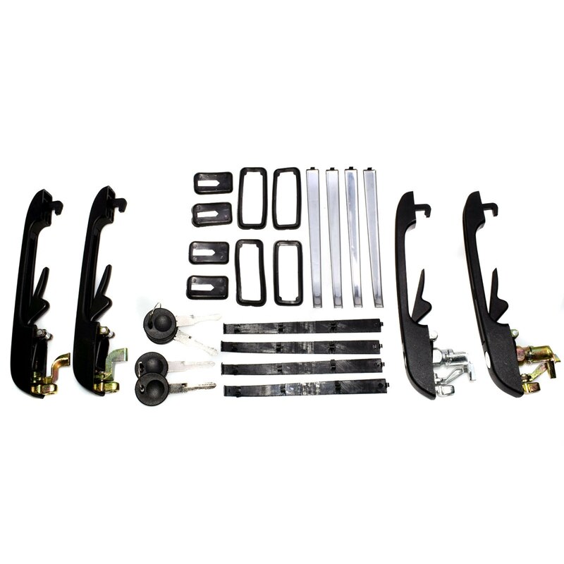 Car Exterior Door Handle Parts with 2 Keys for Golf Mk1 MK2 1983-1992 191 837 205A 191 837 205