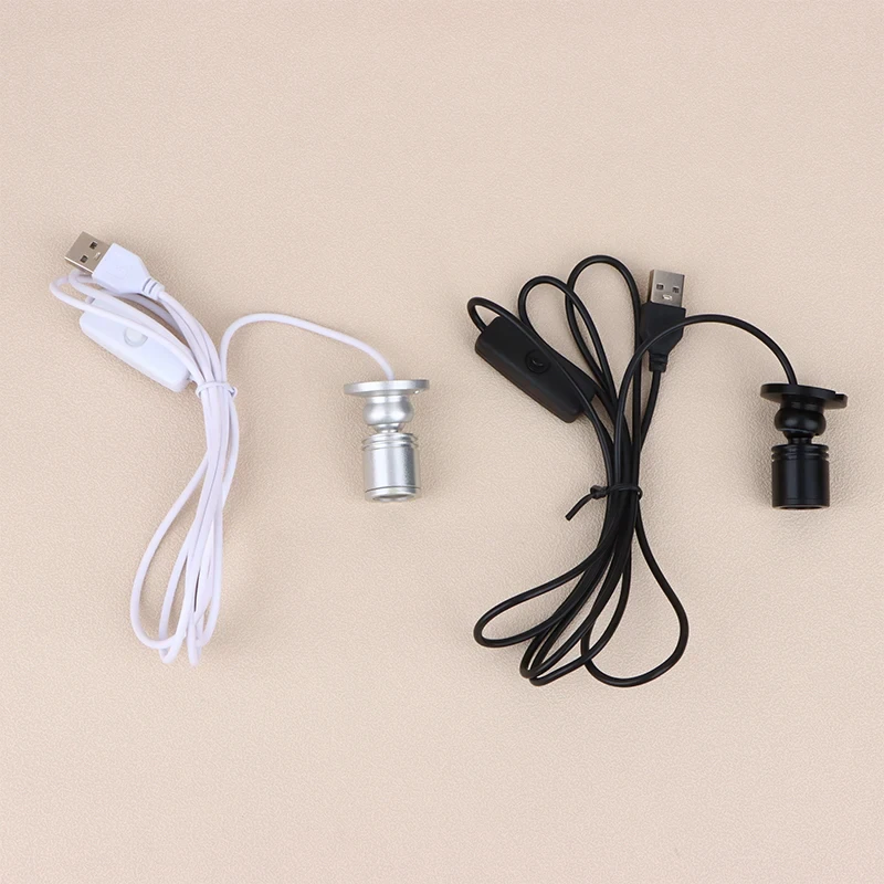 Mini led-spotlight med 3w smykkedisplays og  dc5v med kontakt, usb-interface, butiksskab, legetøjsdekoration, fokuslys til skrivebordet