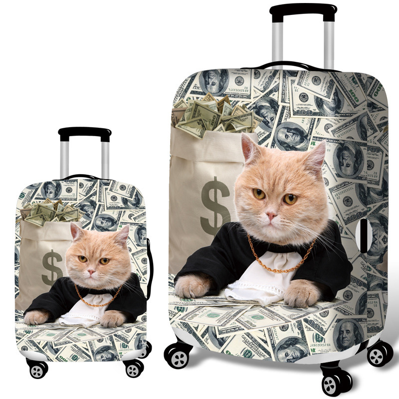 3D Cat Suitcase Case Cover Luggage Elastic Protective Covers Dust 18-32Inch Baggage Trolley Trunk Dust Cover Travel Accessories