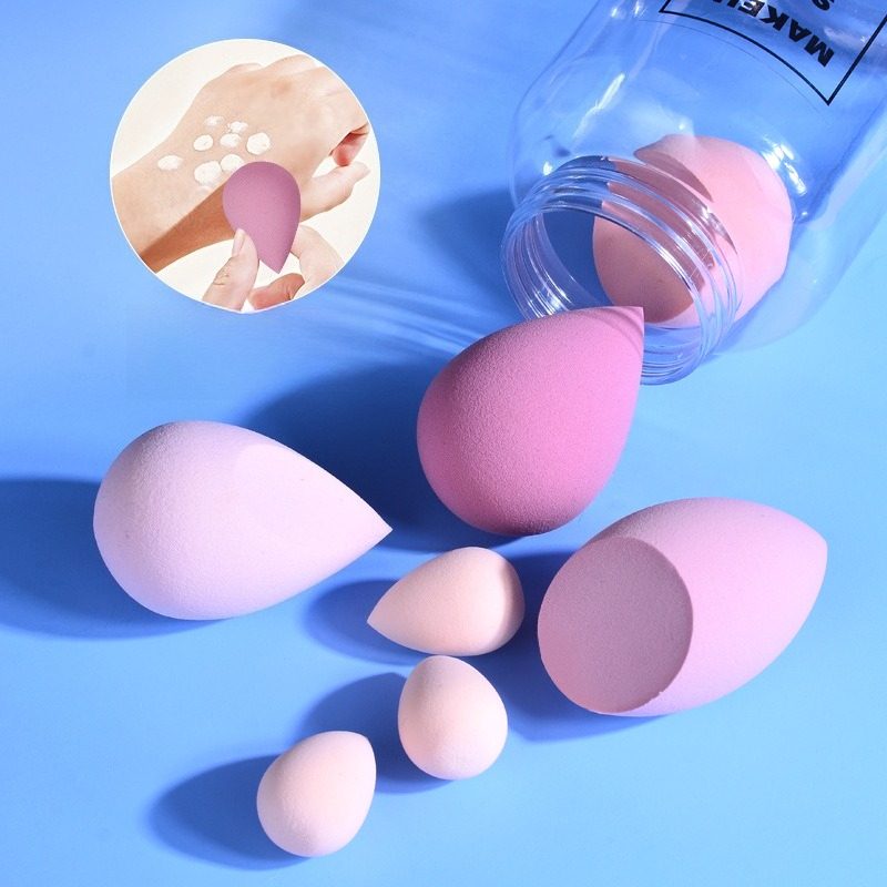 7 Pack Makeup Sponge Set Ultra Soft Non Absorbent Beauty Blender for Liquid Foundation Non Latex Cosmetic Puff