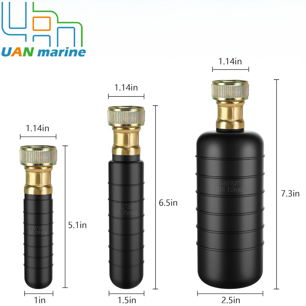 3 Pcs Drain Bladders Rubber Cleaning Bladder Fit 1" to 6" Pipes Blockage for Bathroom Drains Kitchen Sinks