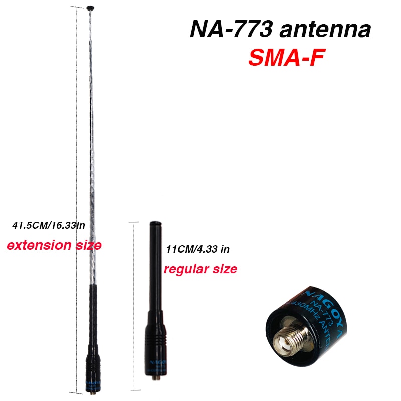 Flexible Nagoya NA-773 SMA Female VHF UHF Dual Band Walkie Talkie Antenna for Kenwood BaoFeng UV-5R UV-82 BF-888S UV 5R UV82