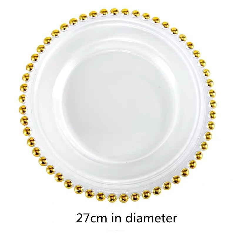 Keramische Plaat Dienblad Taart Snack Dessert Borden Nordic Ontbijt Lade Ronde Bone China Plaat Voor Steak Fruit Salade: diameter 27cm