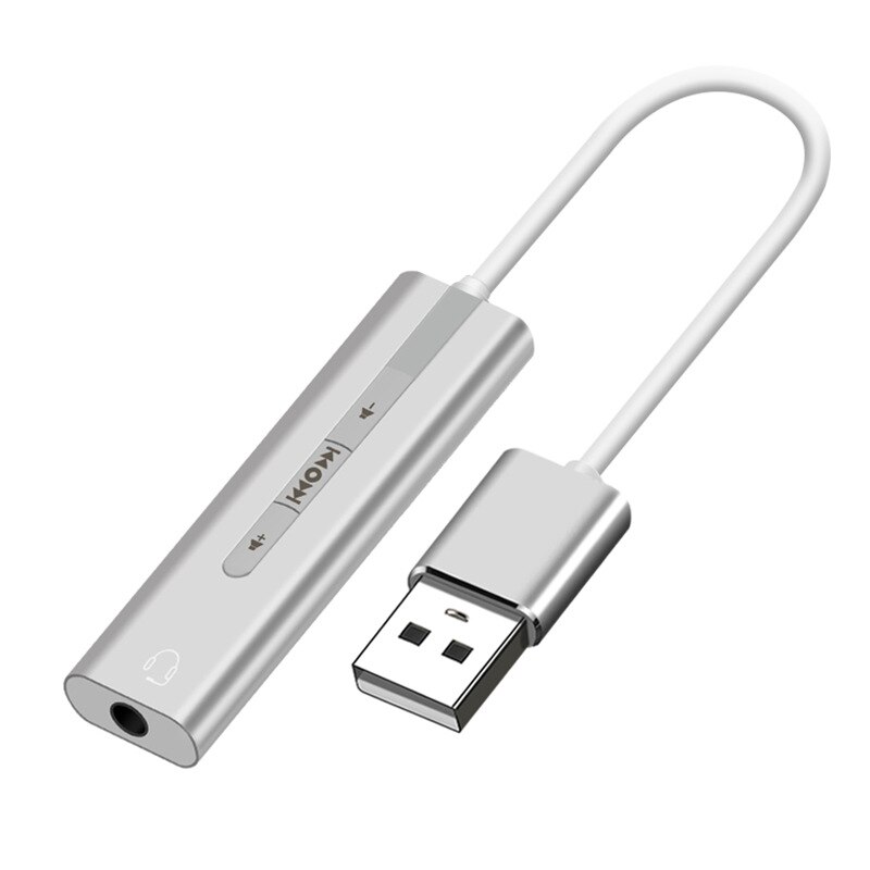 2 IN 1 USB External Sound Card USB C / USB 3.0 to 3.5mm Jack Audio Microphone Headphone Adapter for Macbook PC Laptop Sound Card: USB 3.0 Silver