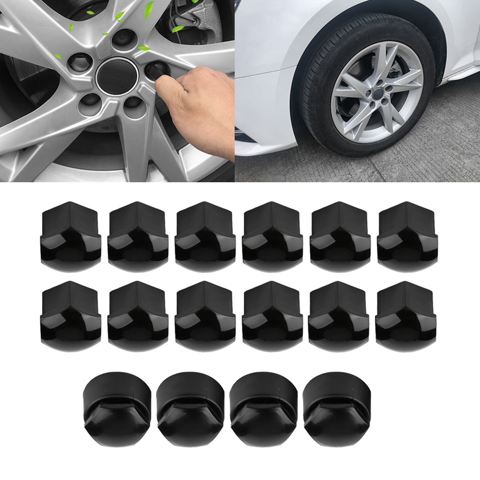 Wielschroef 17Mm Moer Auto Wiel Auto Hub Schroef Antidiefstal Cover Stofkap Beschermend