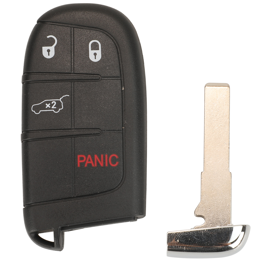 Jingyuqin 10 Uds SIP22 2/3/4/5 botones carcasa de llave a distancia de coche para Jeep Renegade Compass Auto SUV funda inteligente de entrada sin llave Fob: Azul