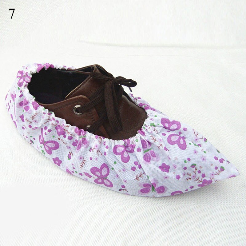 Couvre-chaussures réutilisables chaussures Non tissées clair ménage épais lavable couverture de chaussures d'intérieur résistant à l'usure couvre-pied accessoires de chaussures