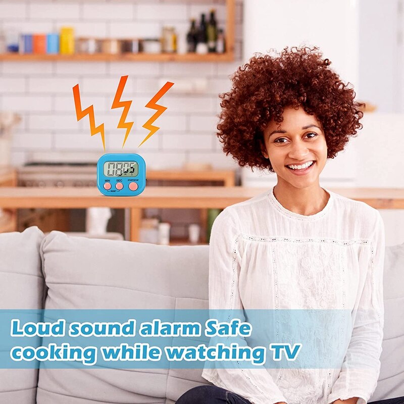 Digital Timer,Timer for Classroom and Cooking Magnetic Kitchen Timer LCD Display Kids Timers Teacher Timers (9 Pieces)