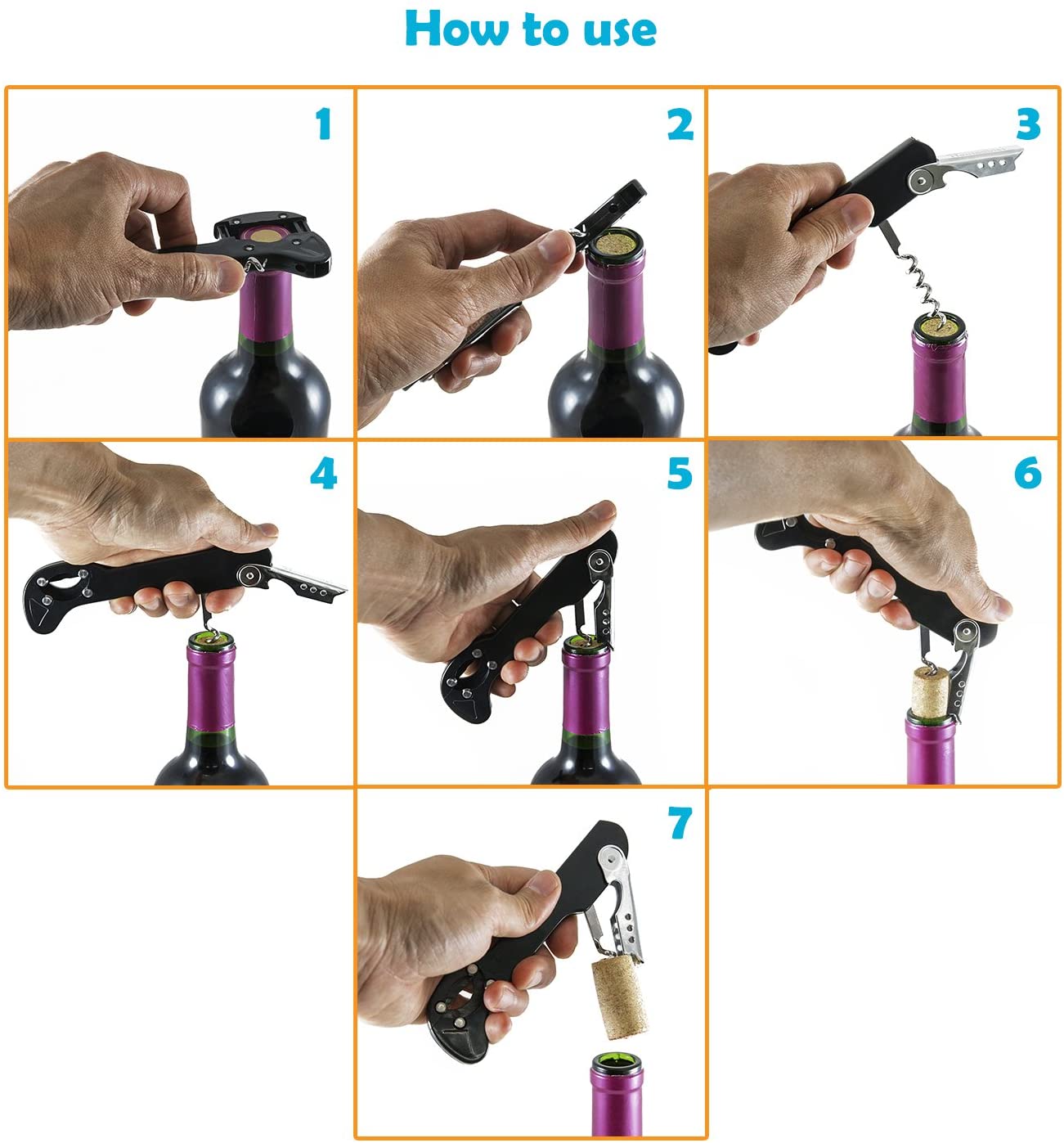 Wine Bottle Cap Opener Boomerang Wijn Opener Roestvrij Stalen Metalen Kurkentrekker Foliesnijder 3 In 1 Wijn Opener Voor Obers bier