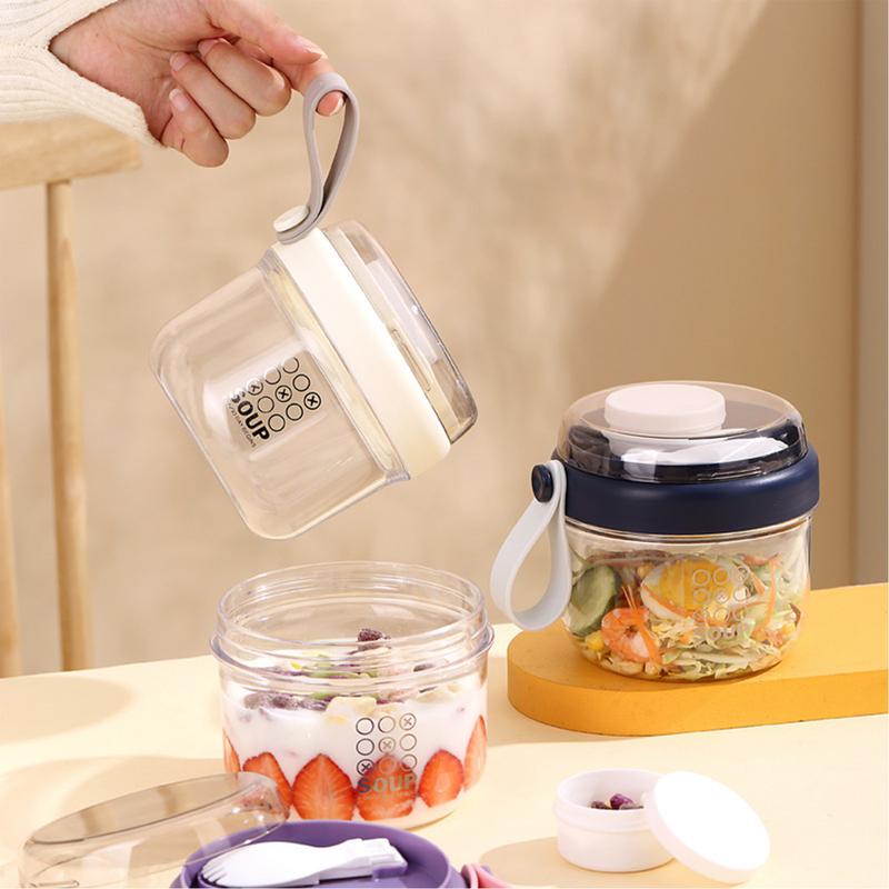 650ml Yogurt Parfait Cups With Handles Portable Yogurt Mug Breakfast Mug Cereal Cup Meal Planning Containers For Milk Yoghurt