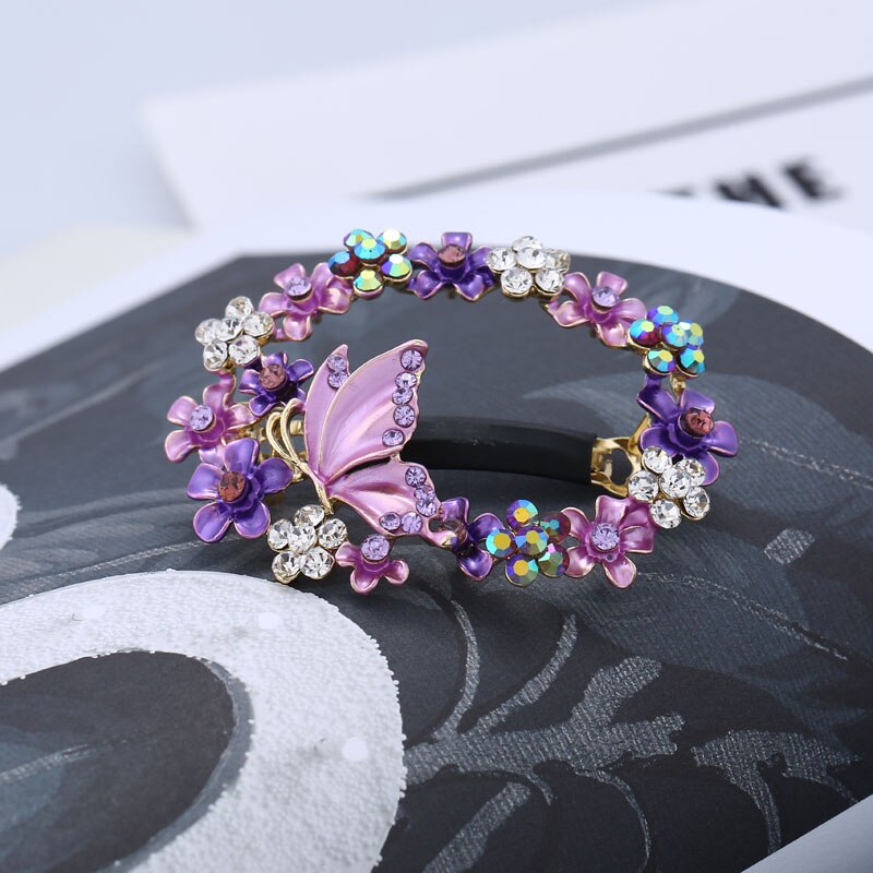 Morkopela papillon émail pince à cheveux Vintage strass épingle à cheveux accessoires en métal pinces à cheveux bijoux meilleur pour les femmes