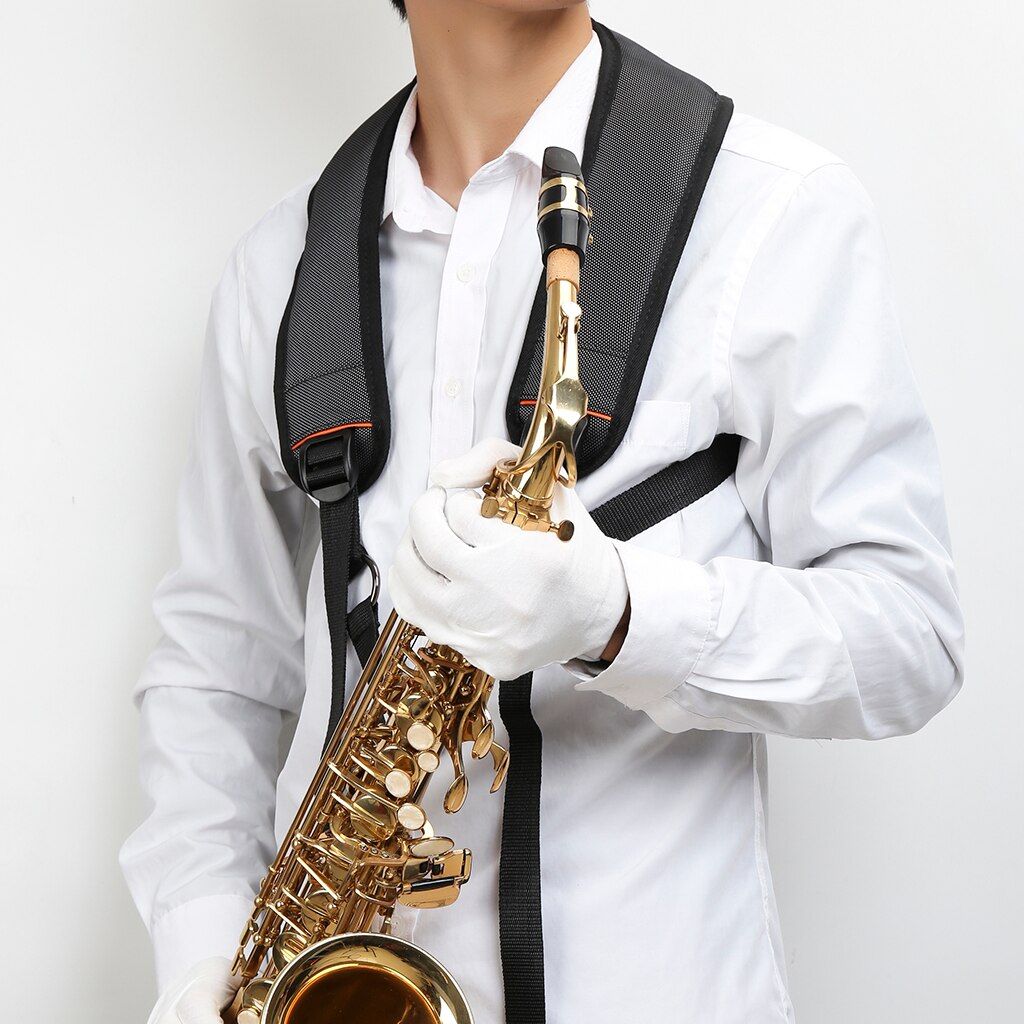 Imbracatura per sassofono Soprano tenore contralto regolabile con imbottitura in morbido cotone