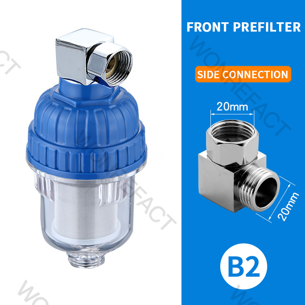 Washing Machine Effluent Purifier Front Filter Bathroom Kitchen Brass Universal Faucet Sediment Filter Water Heater Front Filter: WHITE