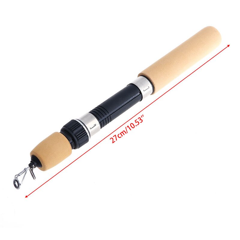 60cm bærbare lommer vinter isfiske fiskestang miniutstyr spinning casting