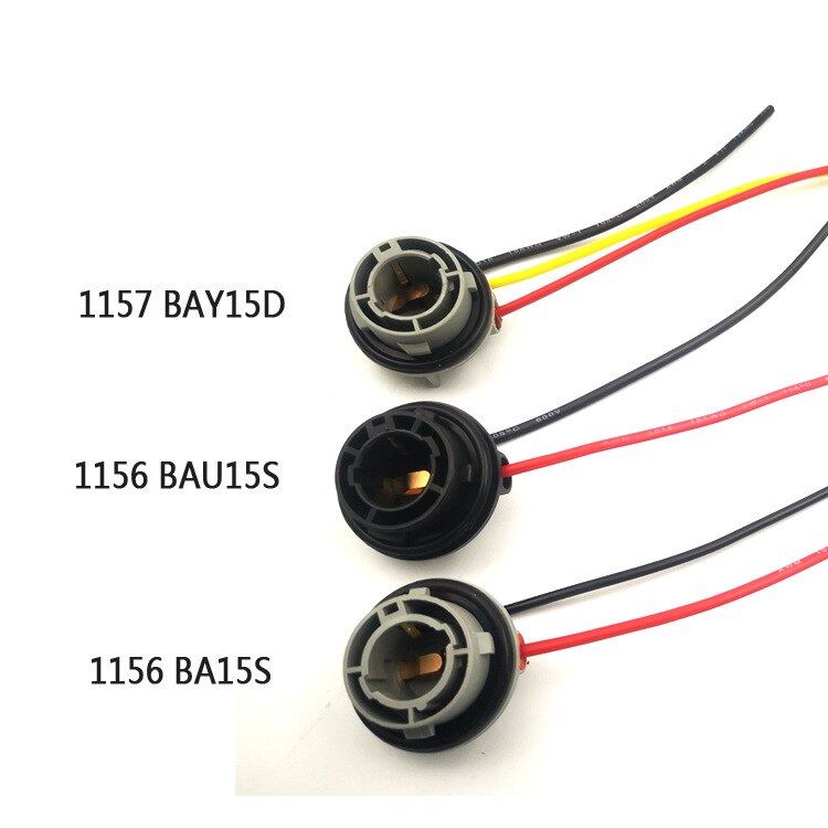 2PCS 1156 Bulb Socket BA15S Lamp Holder P21W Adapter Base Connector Car Light Base Auto Led Lights Bulb Socket Connector