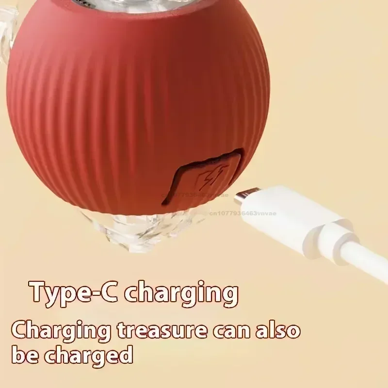 Pelota eléctrica para gatos, pelota rodante automática, cola de imitación, juguete interactivo recargable para mascotas, entrenamiento para perros y gatos, juguetes para mascotas con ratón de imitación
