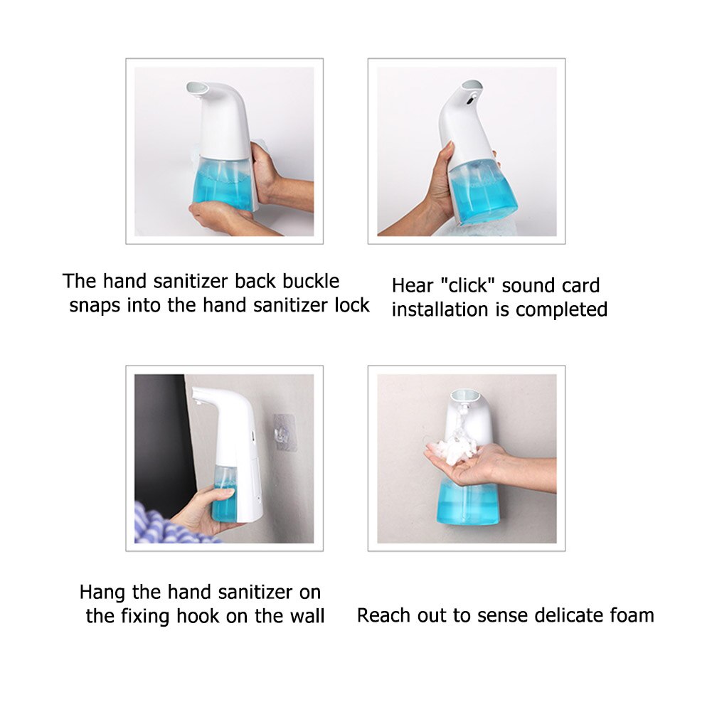 Smart Automatic Electronic Soap Dispenser Rechargeable Induction Hand Disinfection Wash Foam Dispenser for Home Bathroom