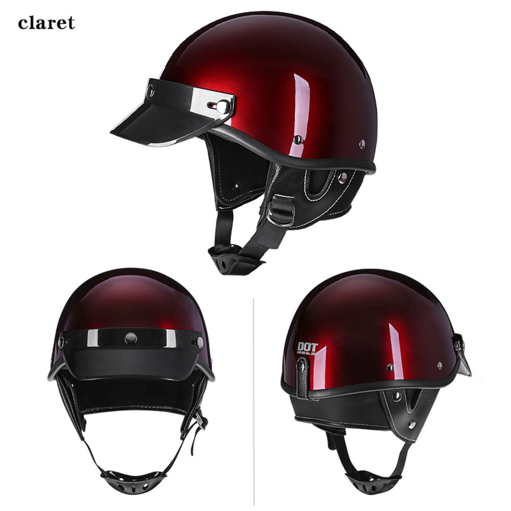 Korea Japan Vintage Motorcycle Half Open Face Helmet Retro Motorbike Scooter Biker Riding Cruiser Capacetes Para Moto DOT