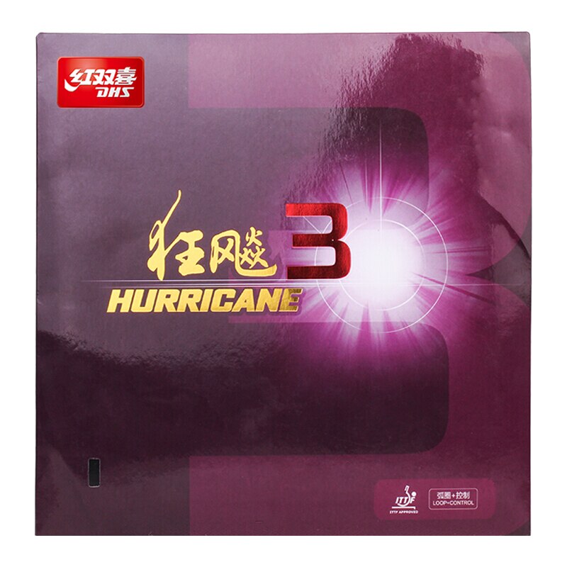 DHS Hurricane 3 Hurricane3 Pips In Table Tennis Rubber With Sponge Ping Pong Rubber Tenis De Mesa with ball