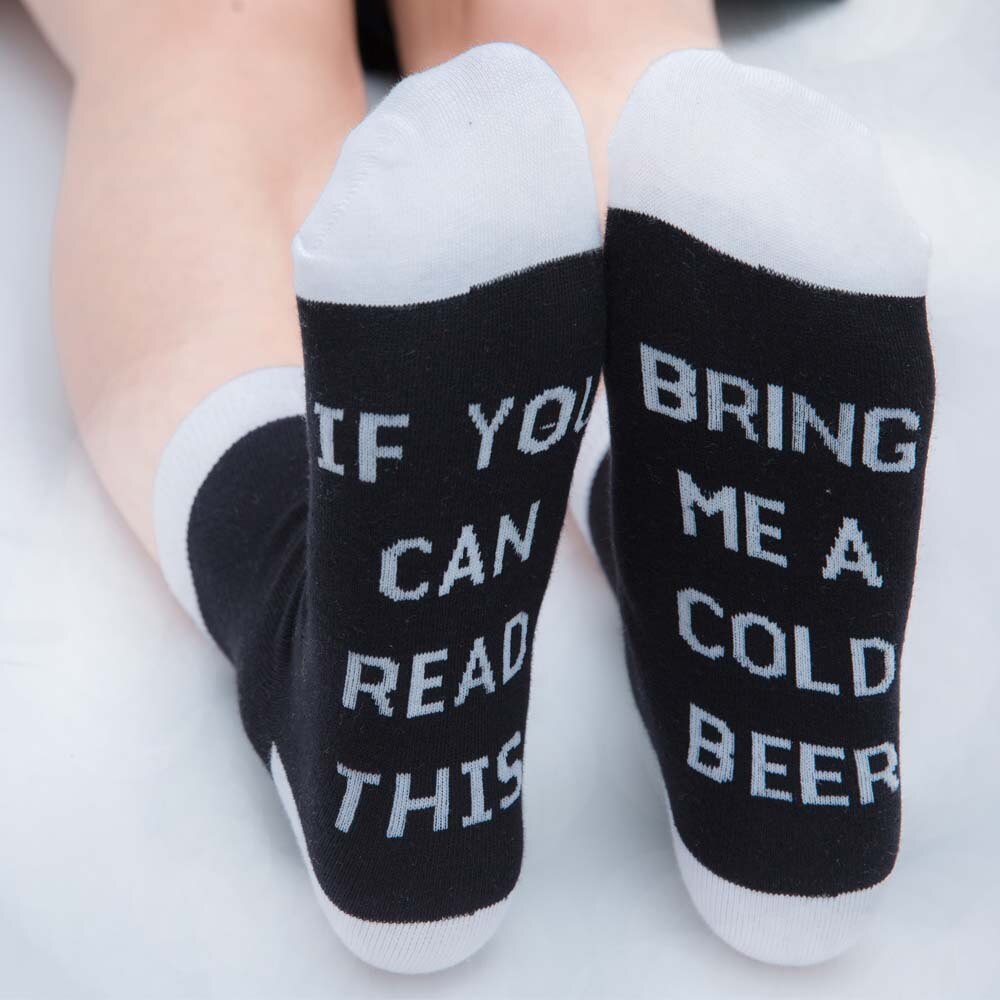 Custom wine socks If You can read this Bring Me a Glass of Wine Socks autumn spring fall Dobby Halloween Sock: YM13-12