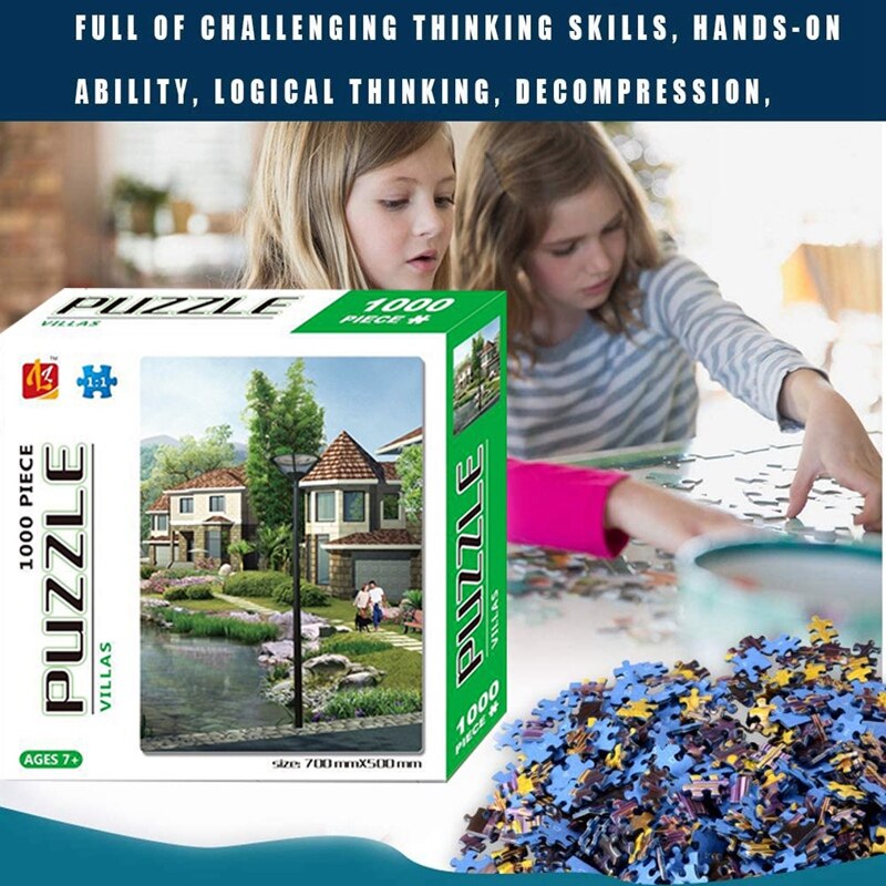 Puzzels Voor Volwassenen 1000 Stuks Puzzels Paar En Villa, Decomprimeren Fun Puzzel Spel Speelgoed Cadeau Voor Kids Volwassenen