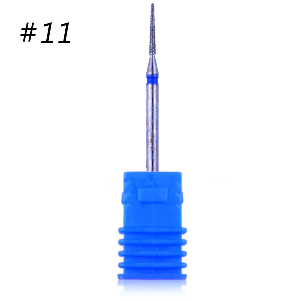1pcs Diamond Electric Rotate Nail Drill Bits Rotary Milling Cutters Drill Machine Accessories Nail File Cuticle Cutter Tips: 11