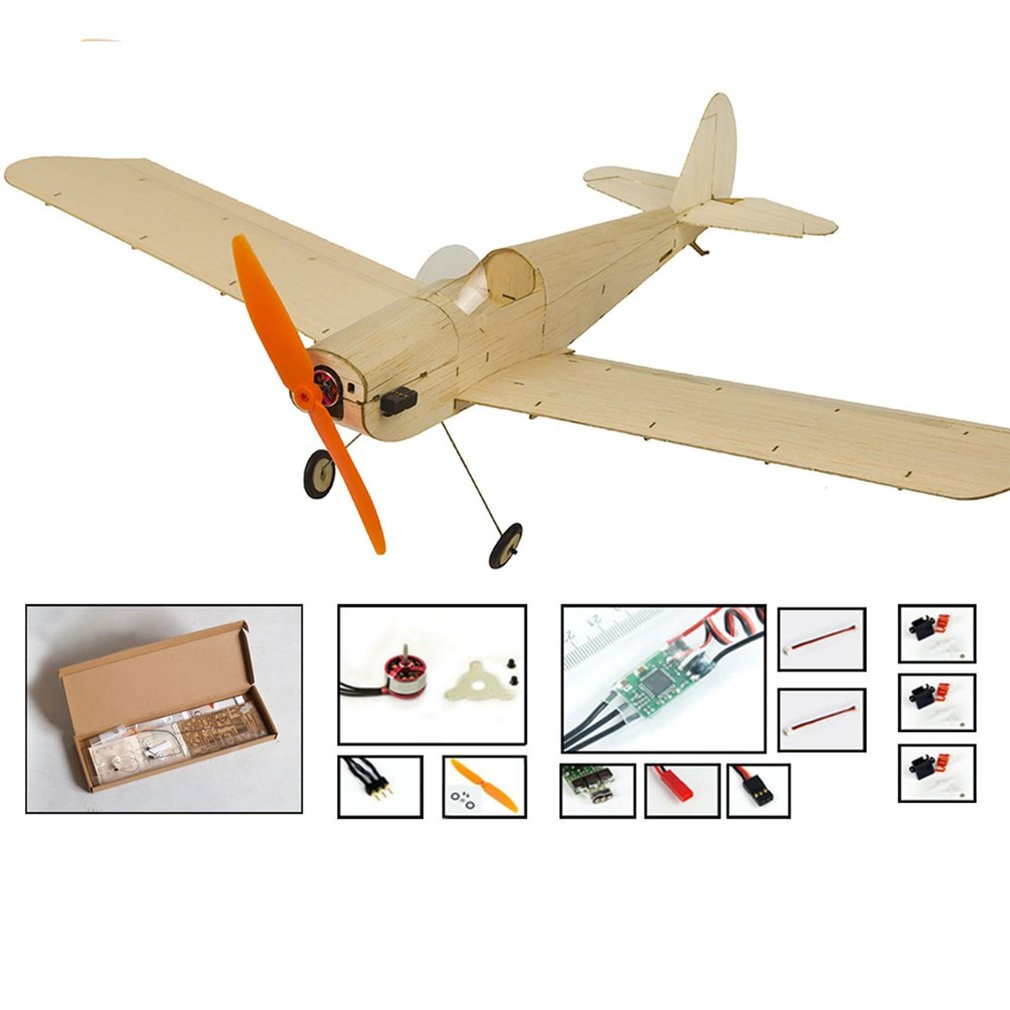 K6 KIT/Electronic Sopwith Pup RC Plane Balsa Wood 378mm Warbird Aircraft Kit with Brushless Power System Aeromodelling Kit