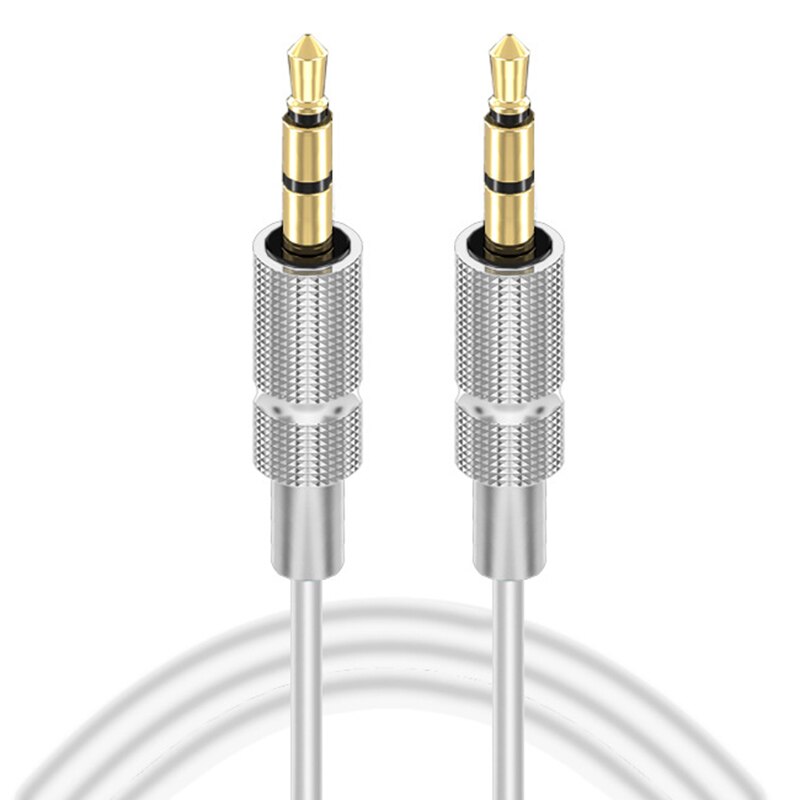 1M/2M/3M Aux Audio Line 3.5Mm Male Naar 3.5Mm Male Audio Kabel stereo Auto Aux Audio Line Openbare Audio Lijn 3.5Mm Digitale Kabels: white / 1M