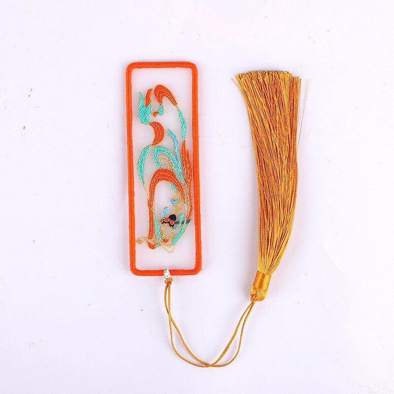 Kinesisk kran diy gjennomsiktig broderisett bokmerke håndlaget håndarbeid korssting kunst maleri sy håndverk hjemmeinnredning