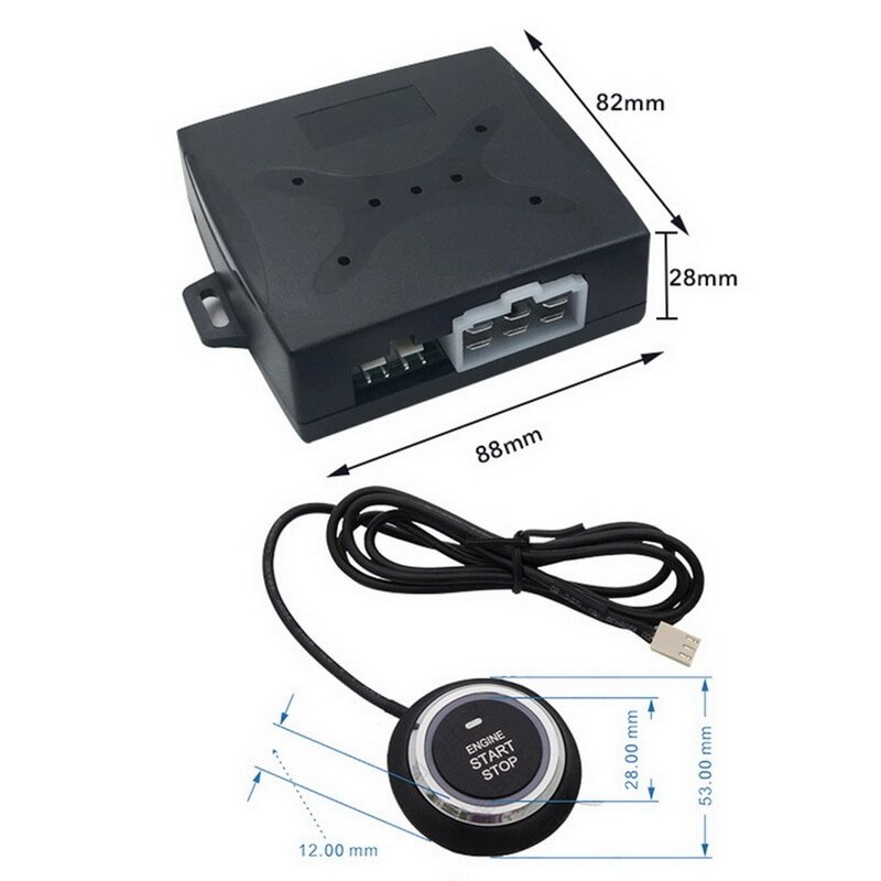 12V Diefstalbeveiliging Auto One-Key Start Systeem Auto Alarm Auto Keyless Entry Motor Start Alarm systeem Push Button Remote Starter