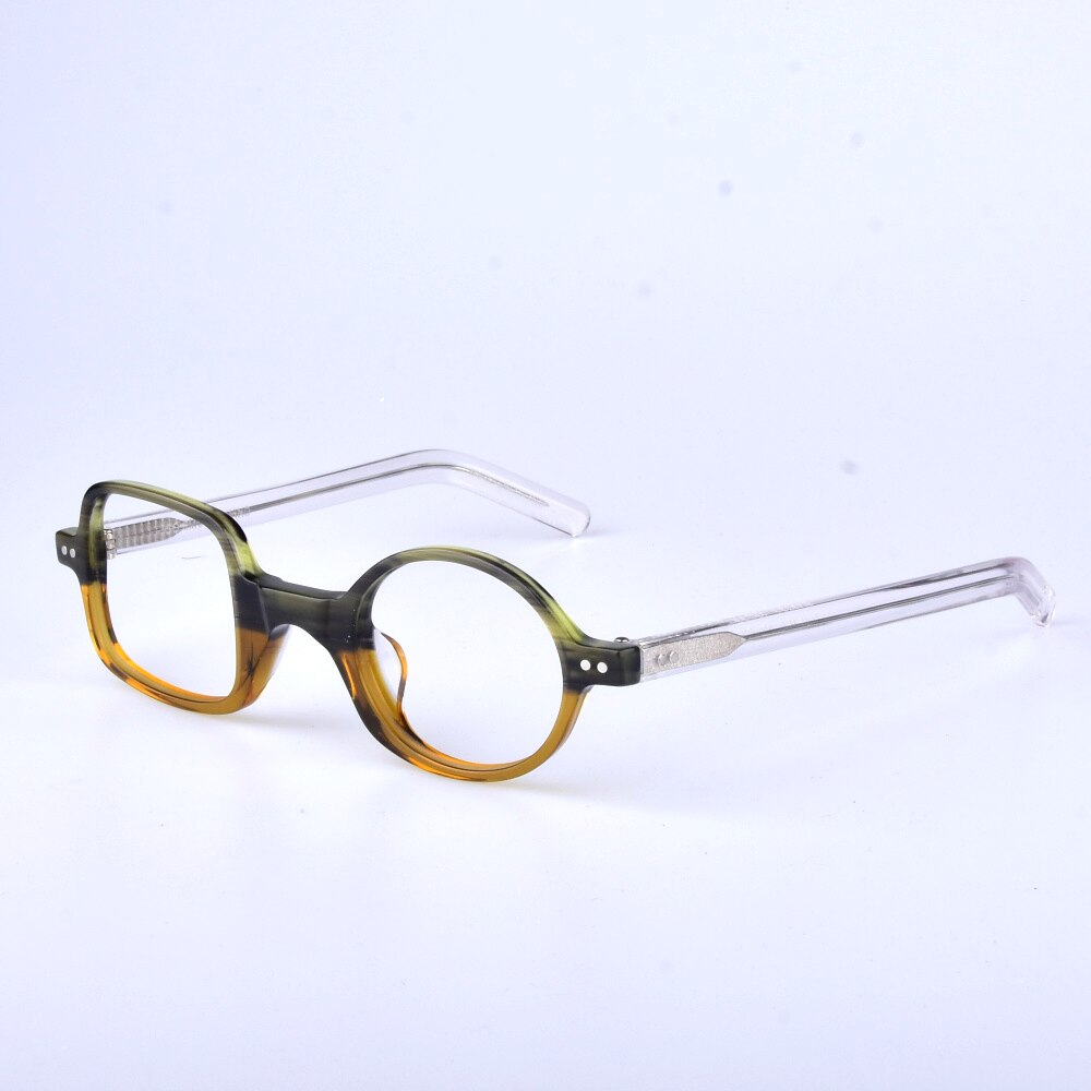 Retro Asymmetrical Round Square Eyeglasses Acetate Frames Glasses Men Women Prescription Spectacles Myopia Reading Eyewear