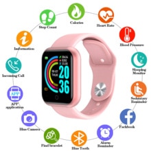Reloj Y68 montre intelligente filles garçons Smartwatch électronique horloge intelligente étudiants enfant Sport montres intelligentes amazfit gts