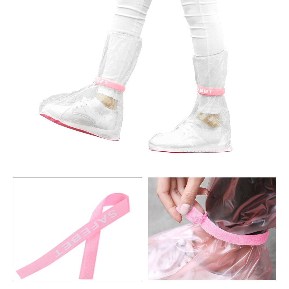 1 Pair Outdoor Travel Rainproof Shoes Cover Rain Boot Cover Transparent Waterproof Shoes Cover Protector Reusable Accessories