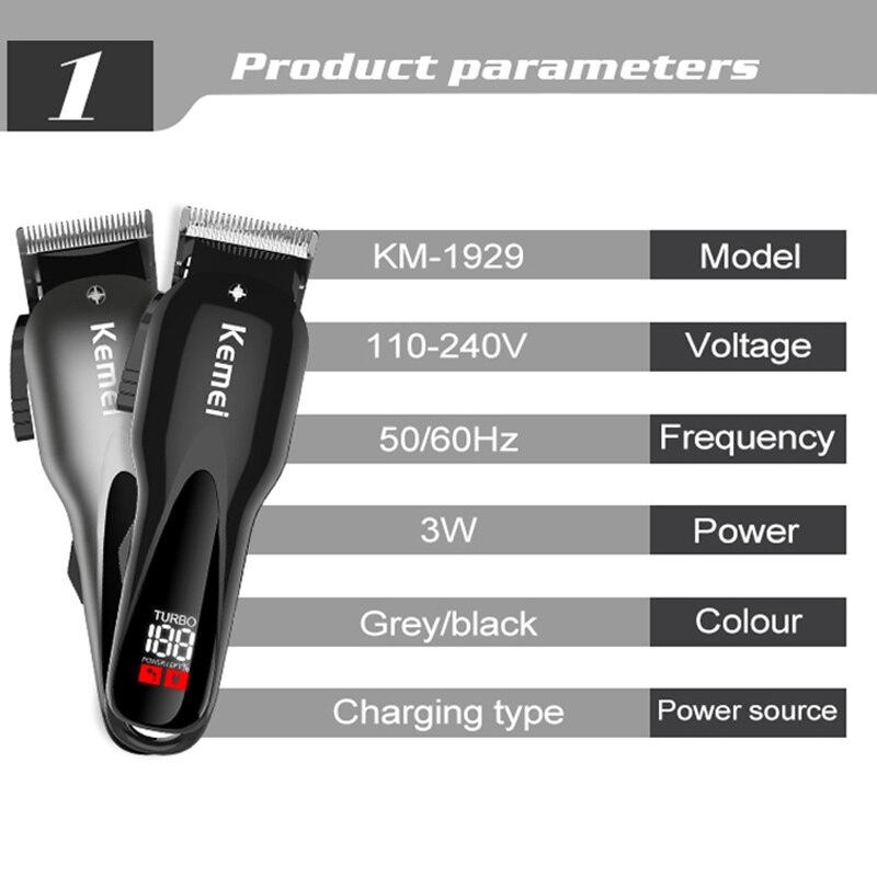 Powerful two speed hair clipper hair trimmer men electric hair cutter all metal blade haircut machine 100-240v