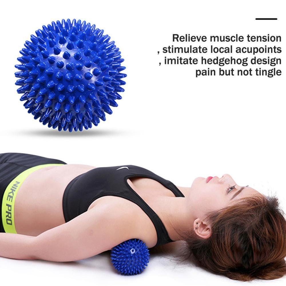 Gelb Fitness Faszie Ball Massage Ball muskel entspannung Massage Ball Ball igel Griff Fitness wirbelsäule akupressur Ball ba F8K1