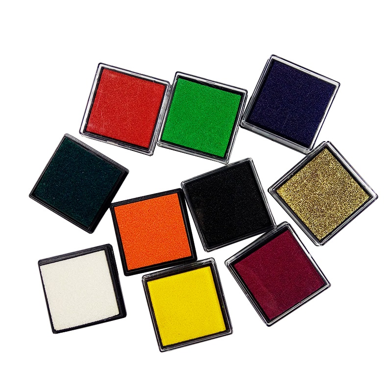 50 Stks/partij Mini Stempel Stempelkussen Kleur Inkt Pad Stempelkussen Voor Diy Stempelen Werk Vingerafdruk Stempelkussen: Mixed design
