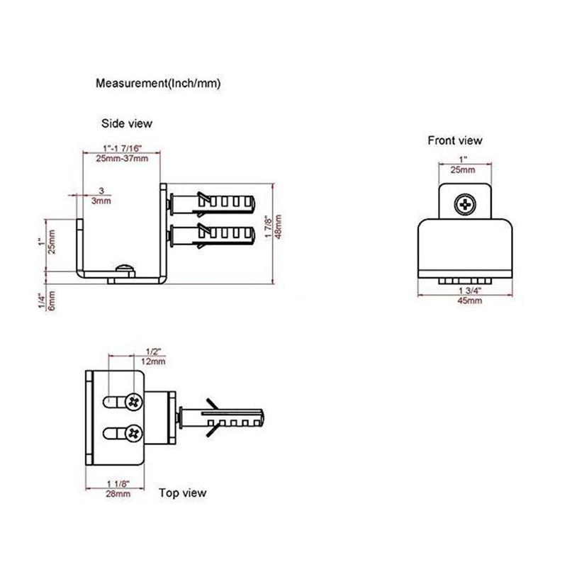 Adjustable Carbon Steel Wall Guide Slotted Swing Stopper Door Wall Barn Mounted Screws Anchors Sliding B7S5